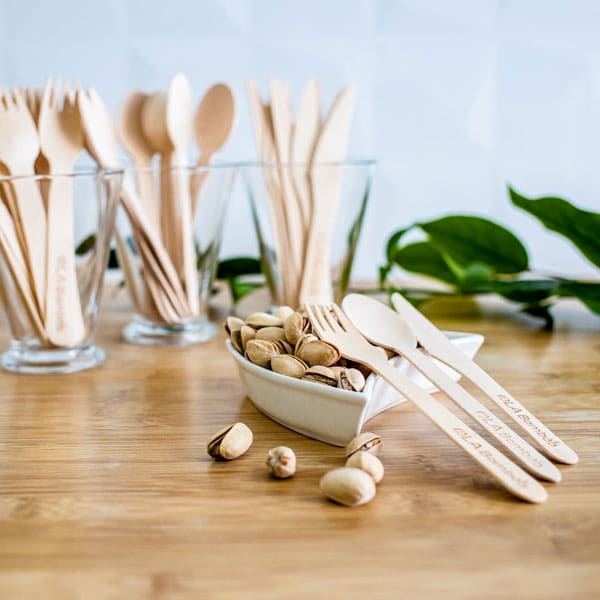 Disposable wooden utensils