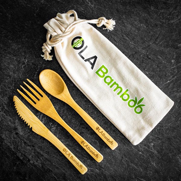 Reusable bamboo utensils