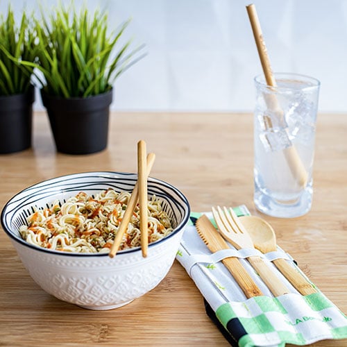 Zero Waste Kit with bamboo chopsticks